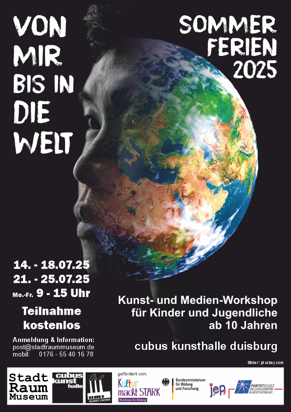 Plakat zum Workshop "von mir bis in die Welt"